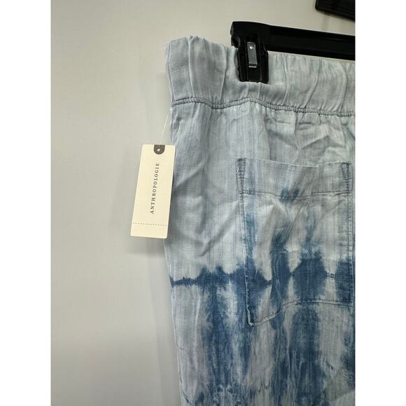 Cloth & Stone Anthropologie‎ Blue Lyocell Tie-Dyed Chambray Joggers Women's Sz M - Picture 8 of 10
